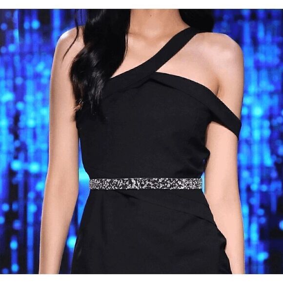 ✨💎 Rhinestone Crystal Decor Sparkly Blingy Elastic Stretchy Belt SIZE L-XL NEW - Picture 5 of 9